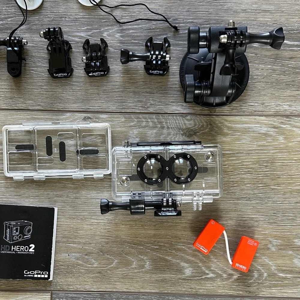 GoPro Hero 2 Black Mounting Kit with Chest Harness and Mounts and Accessories